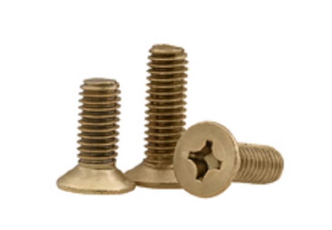 Copper cross recessed countersunk head screws 