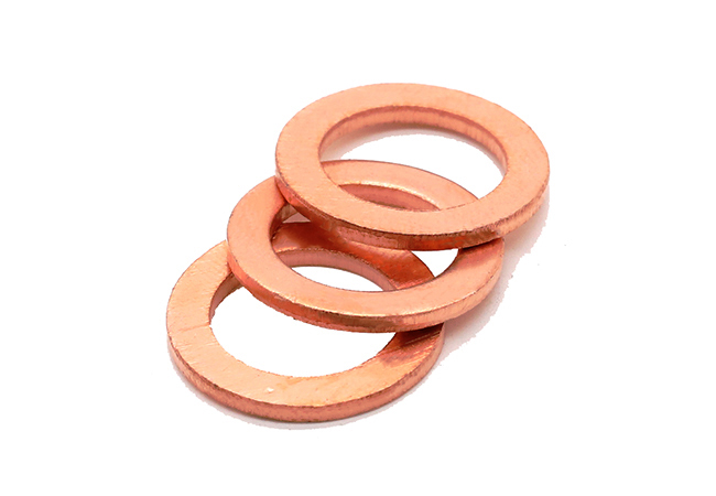 Red copper sealing washers 
