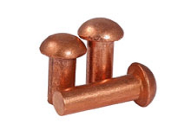 Red copper round head solid rivets